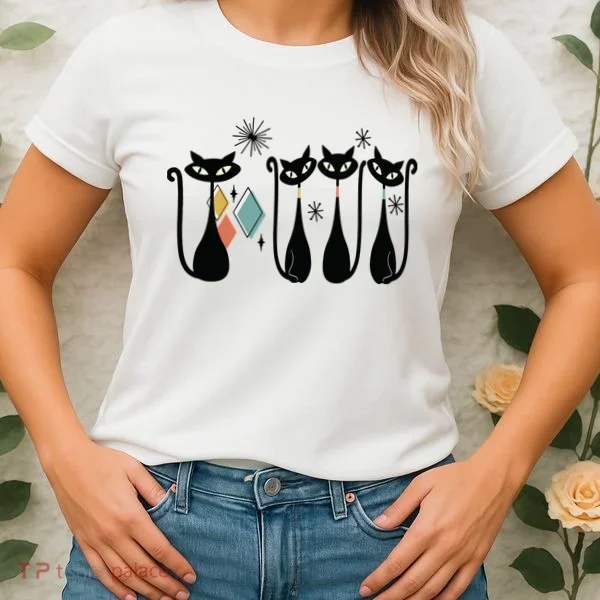 Cats 50s Cat Mid Century Women's T-Shirt