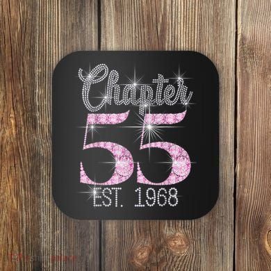 Chapter 55 EST 1968 55th Birthday Tee Gift For Wo Coaster