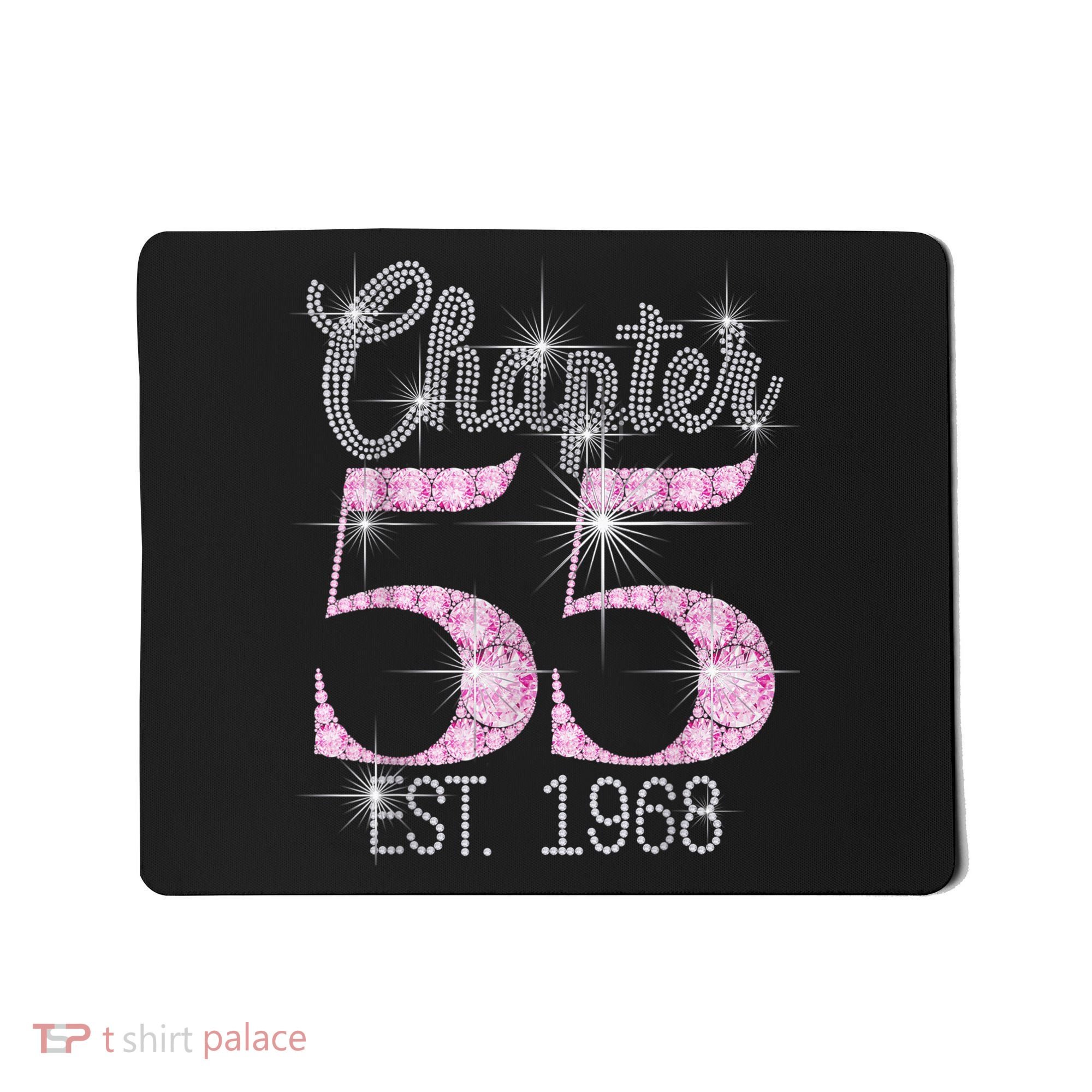 Chapter 55 EST 1968 55th Birthday Tee Gift For Wo Mousepad