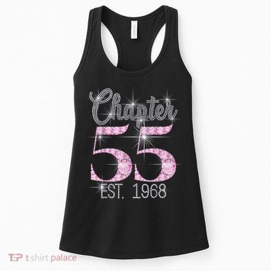 Chapter 55 EST 1968 55th Birthday Tee Gift For Wo Women's Tank Top