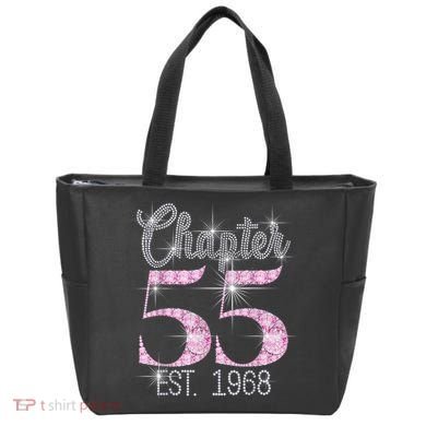 Chapter 55 EST 1968 55th Birthday Tee Gift For Wo Tote Bag