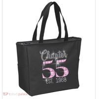 Chapter 55 EST 1968 55th Birthday Tee Gift For Wo Tote Bag thumb 2