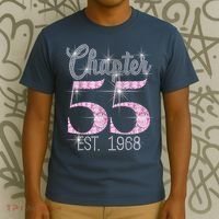 Chapter 55 EST 1968 55th Birthday Tee Gift For Wo T-Shirt thumb 3
