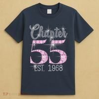 Chapter 55 EST 1968 55th Birthday Tee Gift For Wo T-Shirt thumb 4
