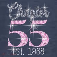 Chapter 55 EST 1968 55th Birthday Tee Gift For Wo T-Shirt thumb 5