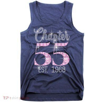Chapter 55 EST 1968 55th Birthday Tee Gift For Wo Tank Top