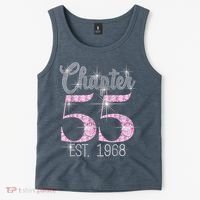 Chapter 55 EST 1968 55th Birthday Tee Gift For Wo Tank Top thumb 2