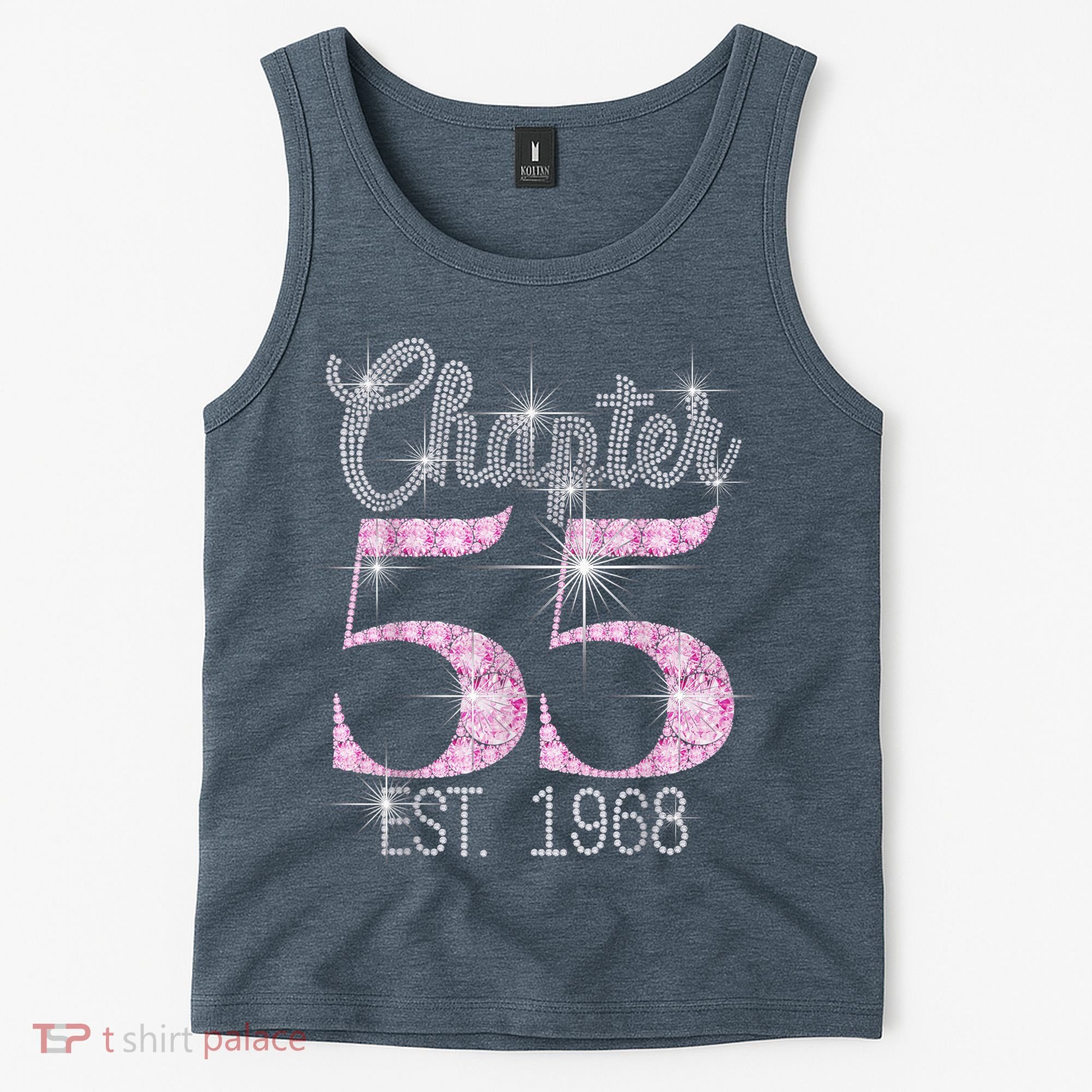 Chapter 55 EST 1968 55th Birthday Tee Gift For Wo Tank Top