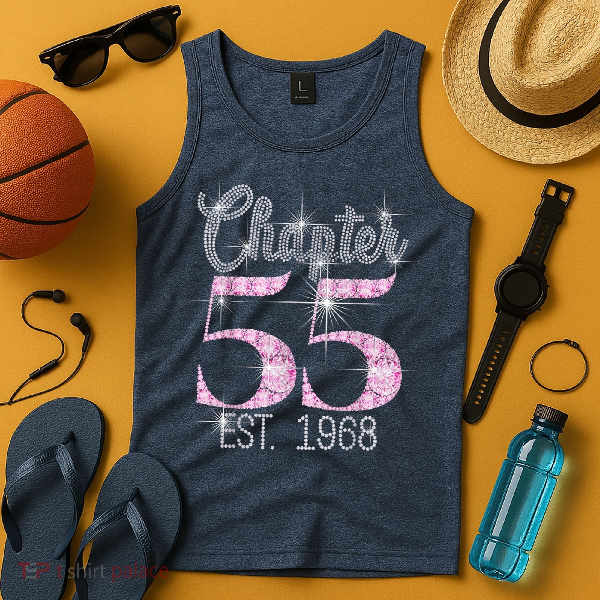 Chapter 55 EST 1968 55th Birthday Tee Gift For Wo Tank Top