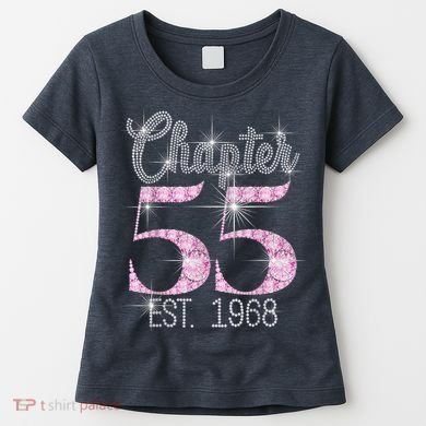 Chapter 55 EST 1968 55th Birthday Tee Gift For Wo Women's T-Shirt