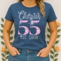 Chapter 55 EST 1968 55th Birthday Tee Gift For Wo Women's T-Shirt thumb 2