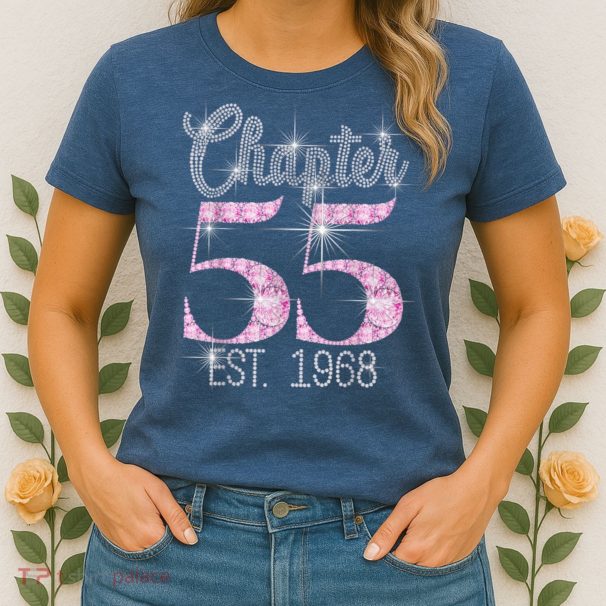 Chapter 55 EST 1968 55th Birthday Tee Gift For Wo Women's T-Shirt