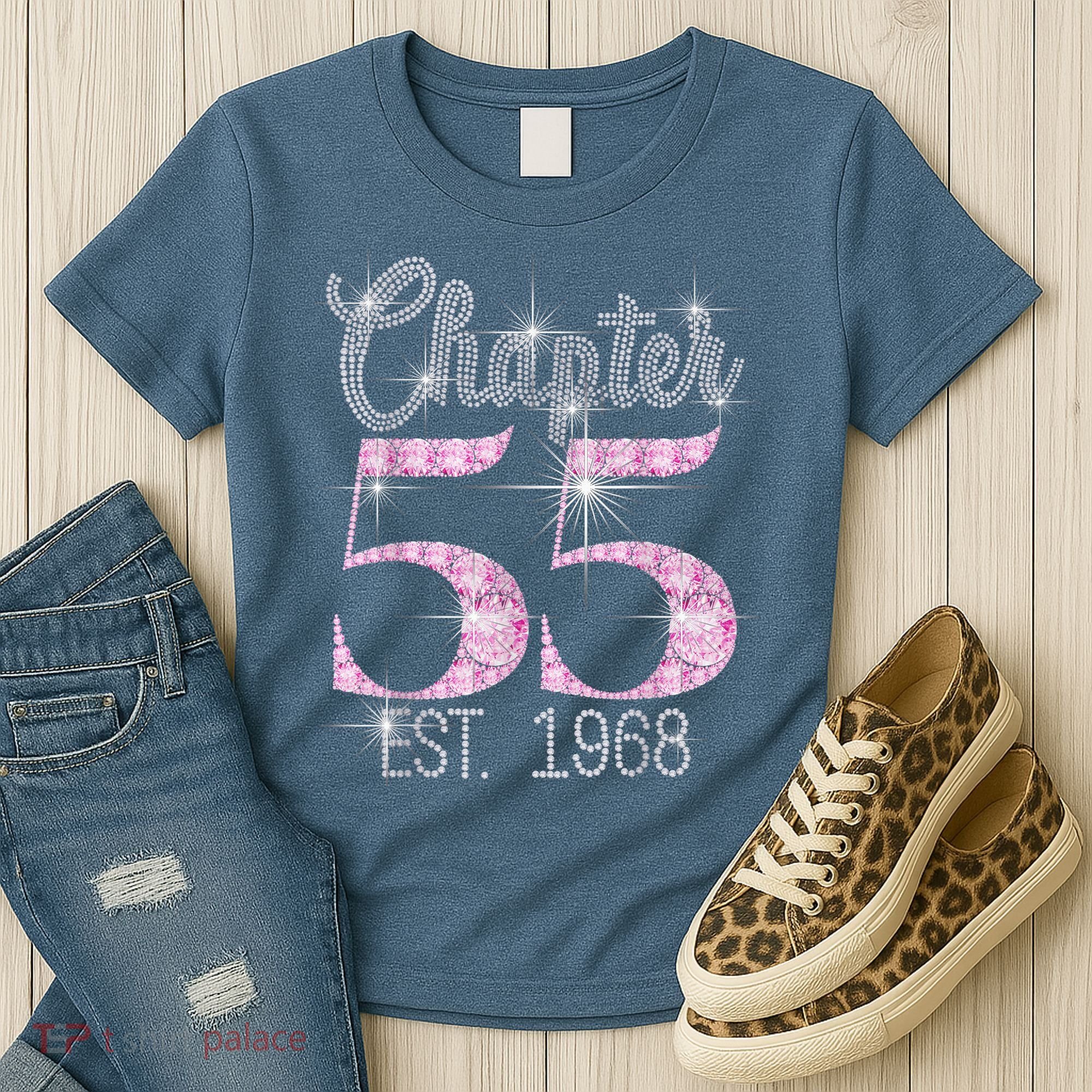 Chapter 55 EST 1968 55th Birthday Tee Gift For Wo Women's T-Shirt