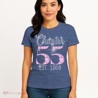 Chapter 55 EST 1968 55th Birthday Tee Gift For Wo Women's T-Shirt thumb 4