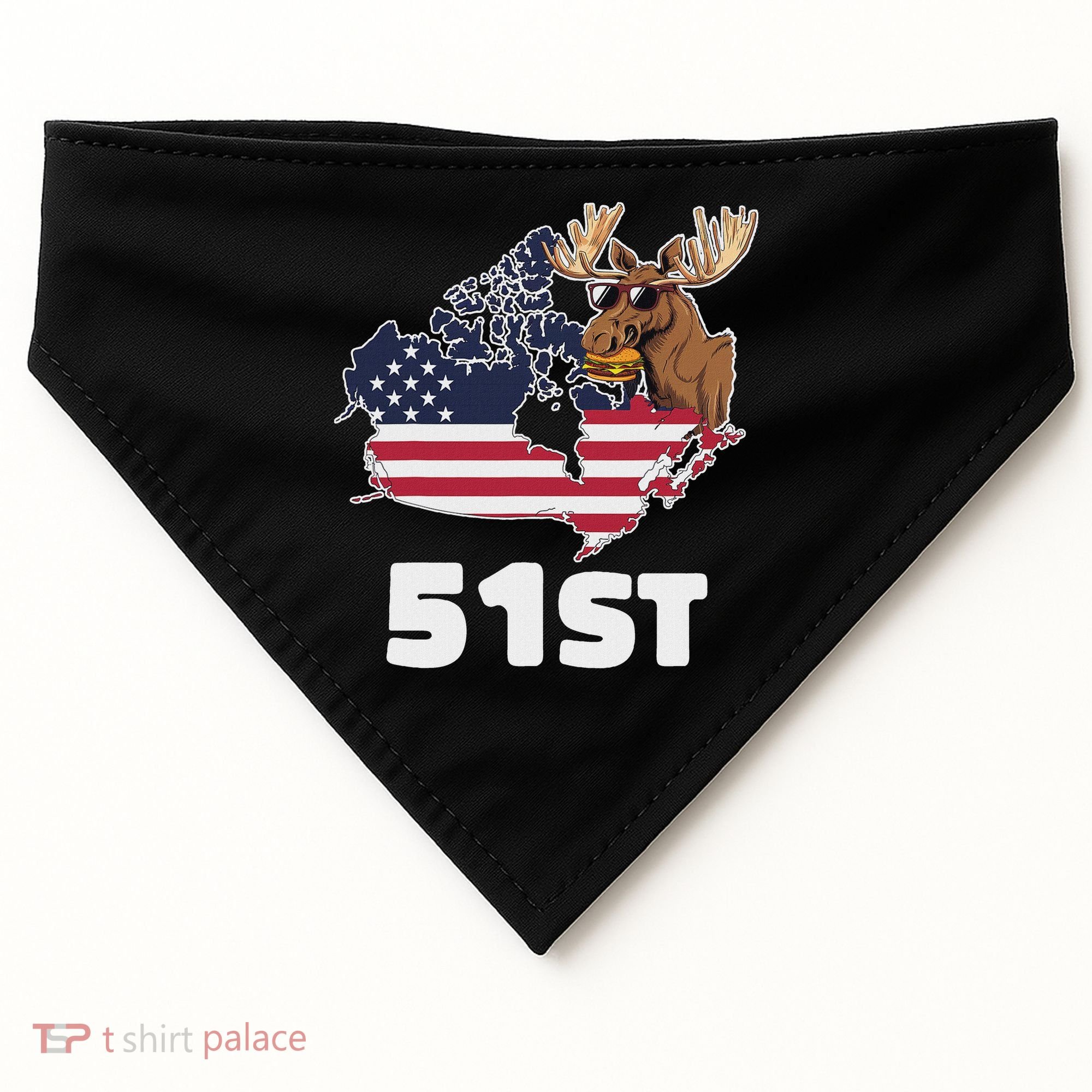 Canada 51st Us State Funny United States Buying Canada USA-Made Doggie Bandana