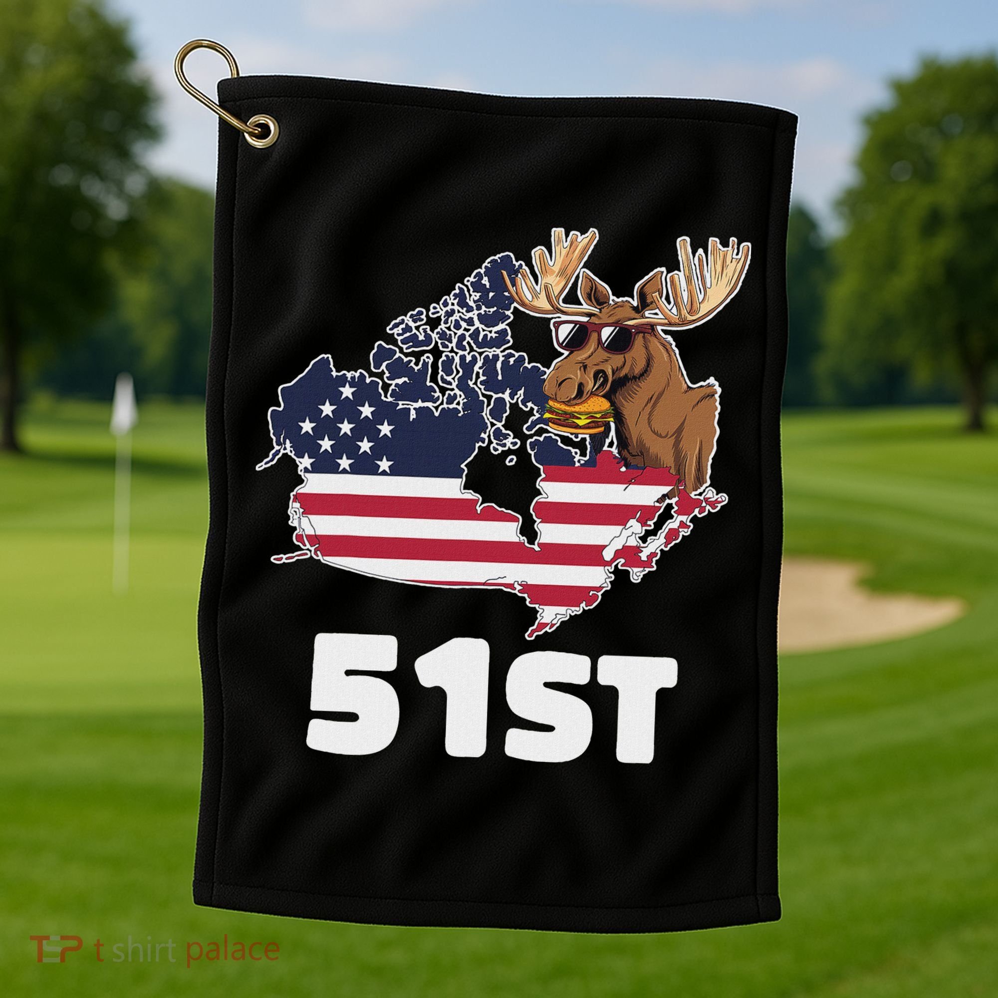 Canada 51st Us State Funny United States Buying Canada Golf Towel