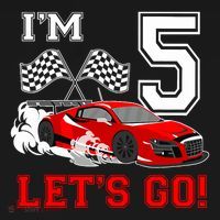 Cute 5 Year Old Race Car 5th Birthday Racecar Racing Boy Kids Sweatshirt thumb 2