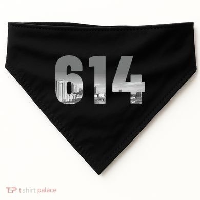 Columbus 614 Area Code Skyline Ohio Vintage USA-Made Doggie Bandana