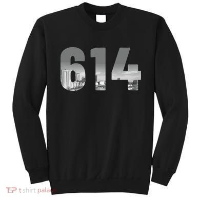 Columbus 614 Area Code Skyline Ohio Vintage Sweatshirt
