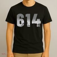 Columbus 614 Area Code Skyline Ohio Vintage T-Shirt thumb 3