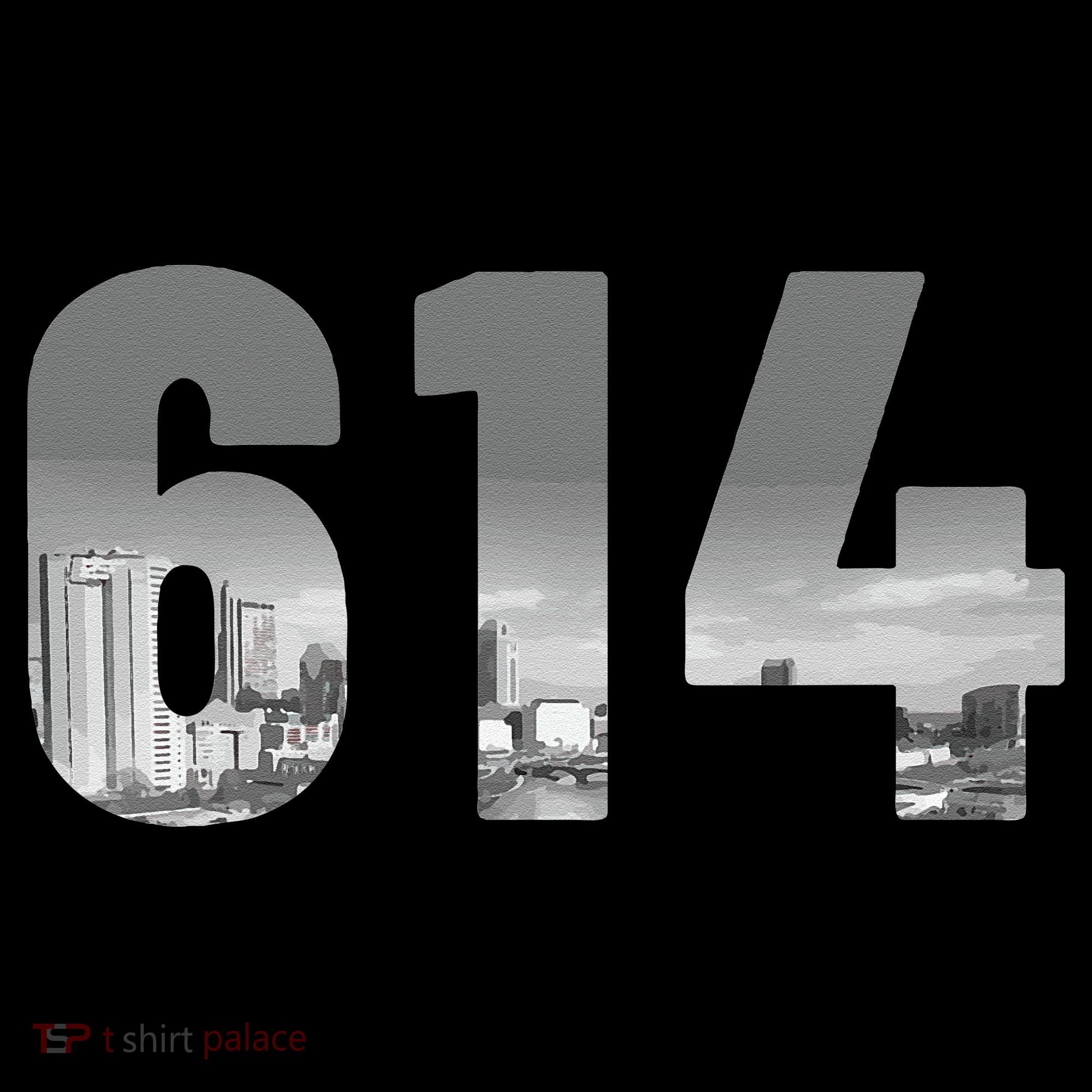 Columbus 614 Area Code Skyline Ohio Vintage T-Shirt