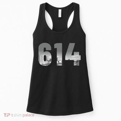 Columbus 614 Area Code Skyline Ohio Vintage Women's Tank Top