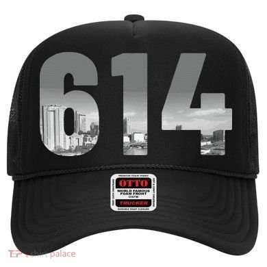 Columbus 614 Area Code Skyline Ohio Vintage Hat