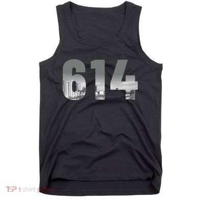 Columbus 614 Area Code Skyline Ohio Vintage Tank Top