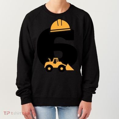  6th Birthday Construction Gift For Birthday Boy Women's Sweatshirt