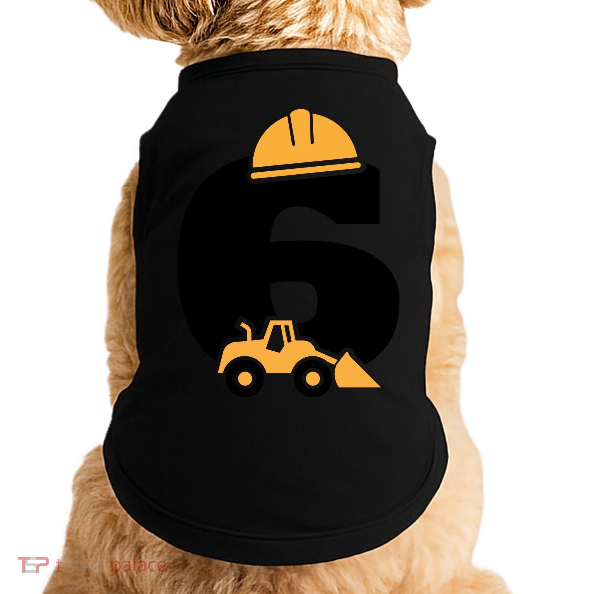  6th Birthday Construction Gift For Birthday Boy Doggie Tank