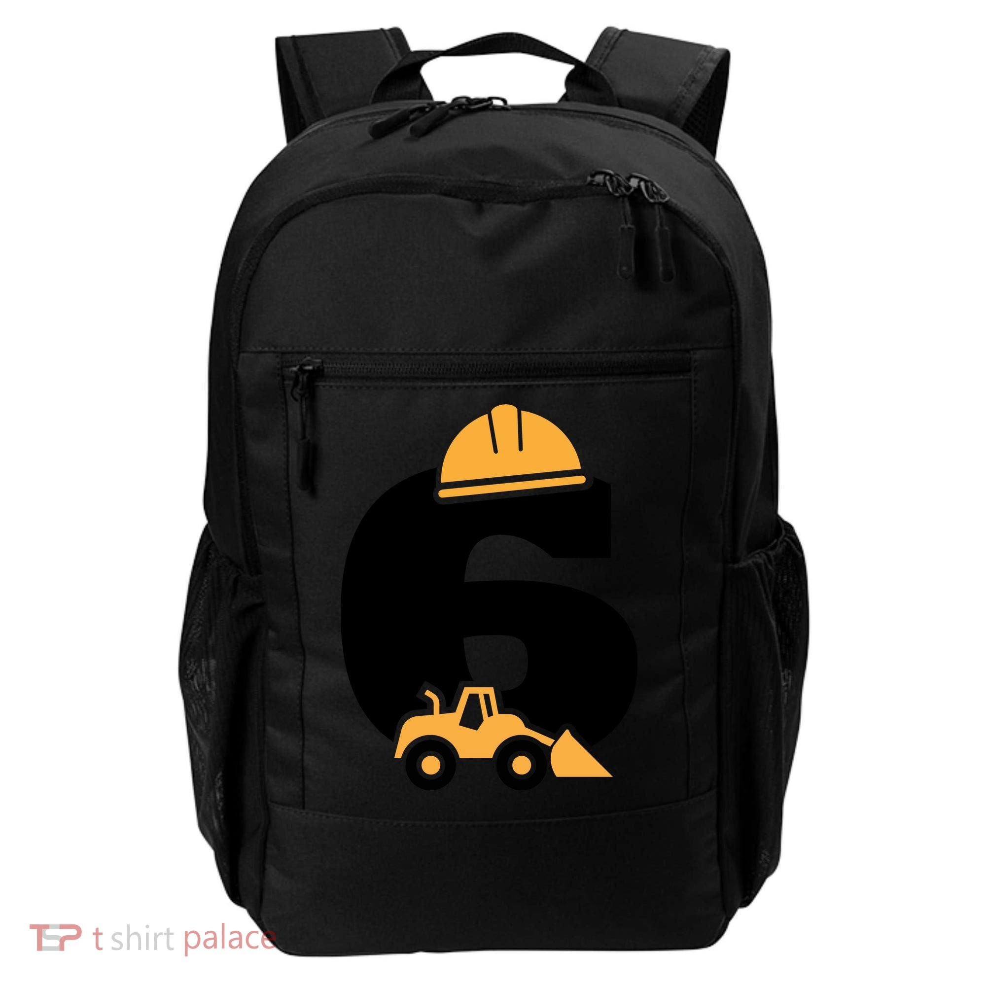  6th Birthday Construction Gift For Birthday Boy Backpack