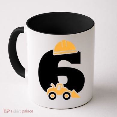  6th Birthday Construction Gift For Birthday Boy Coffee Mug
