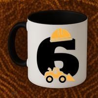  6th Birthday Construction Gift For Birthday Boy Coffee Mug thumb 2