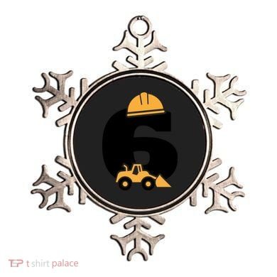  6th Birthday Construction Gift For Birthday Boy Ornament