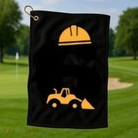  6th Birthday Construction Gift For Birthday Boy Golf Towel thumb 1