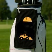  6th Birthday Construction Gift For Birthday Boy Golf Towel thumb 2