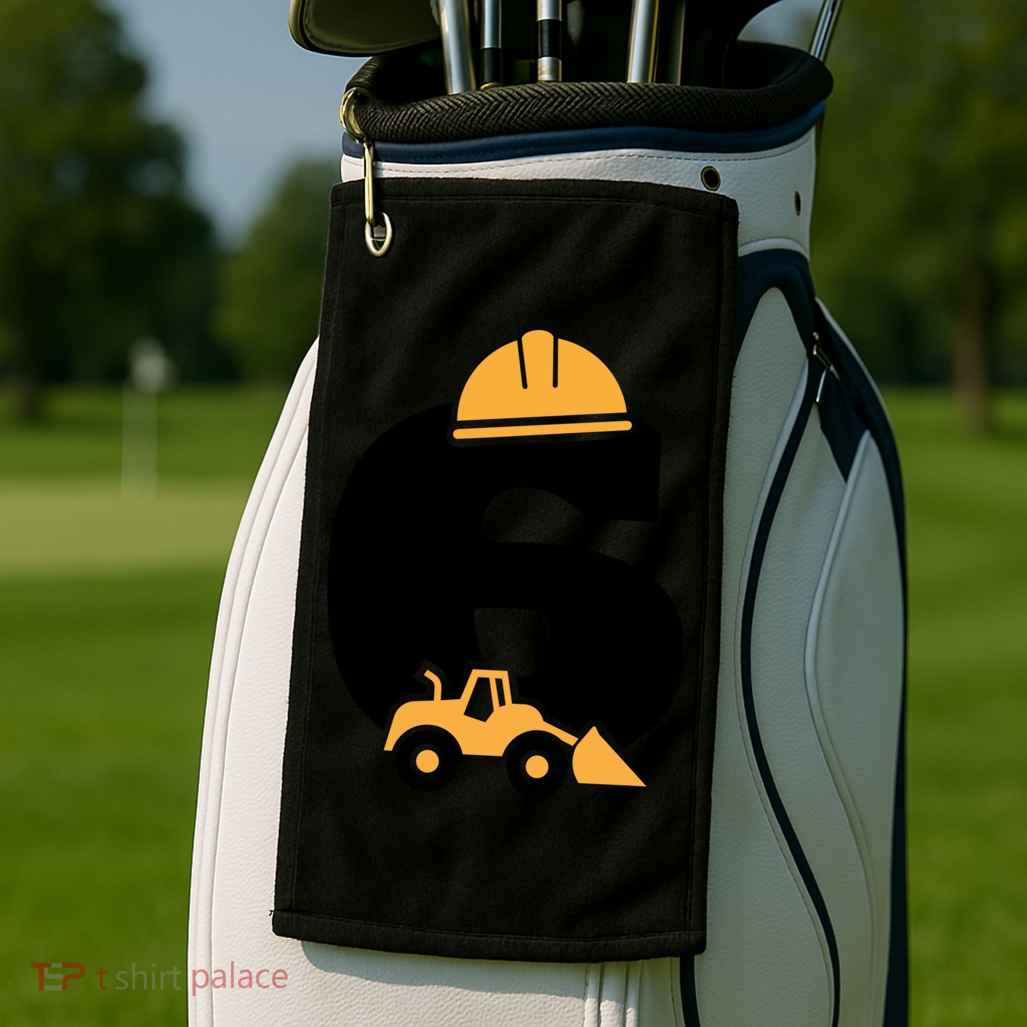  6th Birthday Construction Gift For Birthday Boy Golf Towel