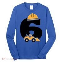  6th Birthday Construction Gift For Birthday Boy Long Sleeve Shirt thumb 0