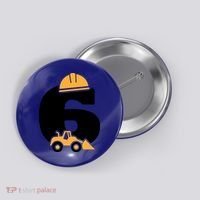 6th Birthday Construction Gift For Birthday Boy Button thumb 0