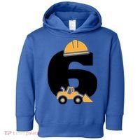  6th Birthday Construction Gift For Birthday Boy Toddler Hoodie thumb 0