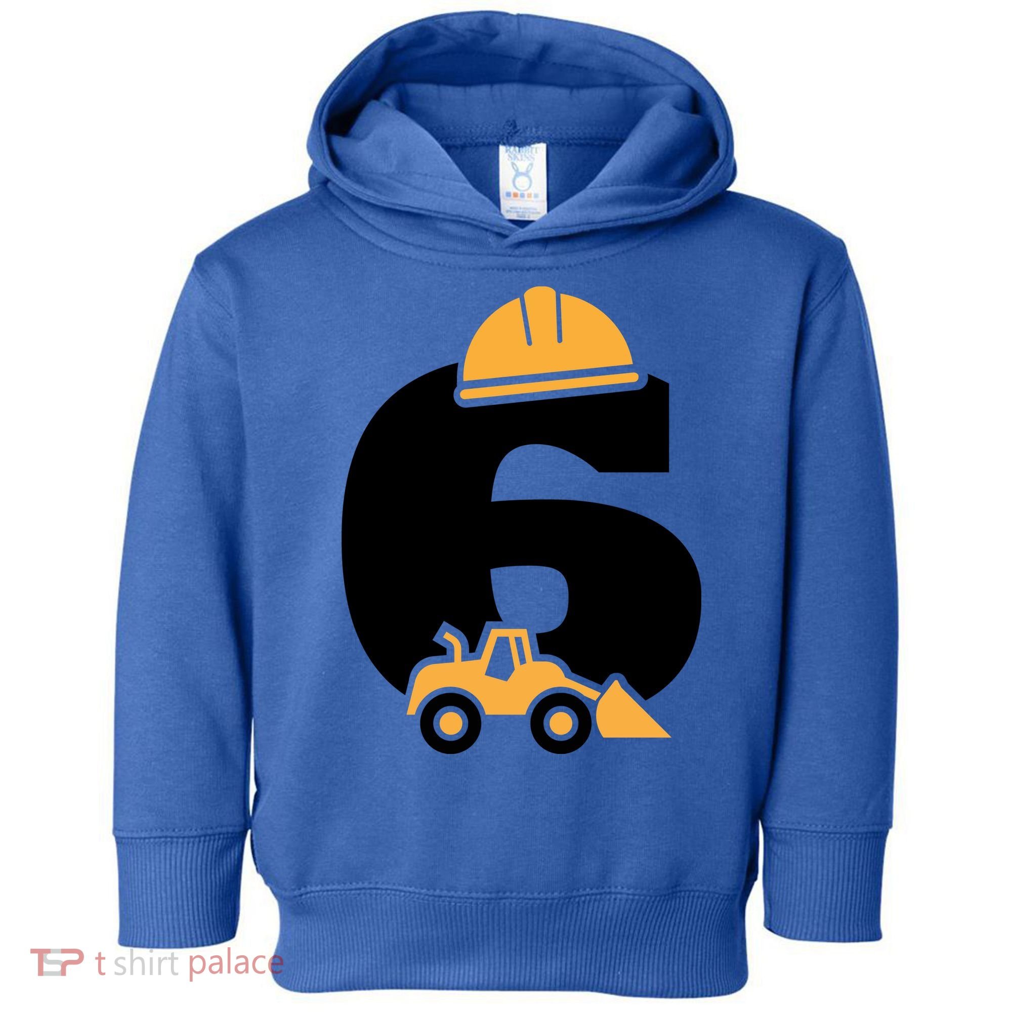  6th Birthday Construction Gift For Birthday Boy Toddler Hoodie