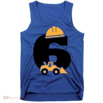  6th Birthday Construction Gift For Birthday Boy Tank Top
