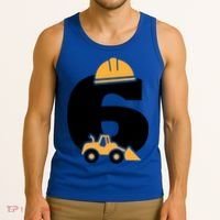  6th Birthday Construction Gift For Birthday Boy Tank Top thumb 3