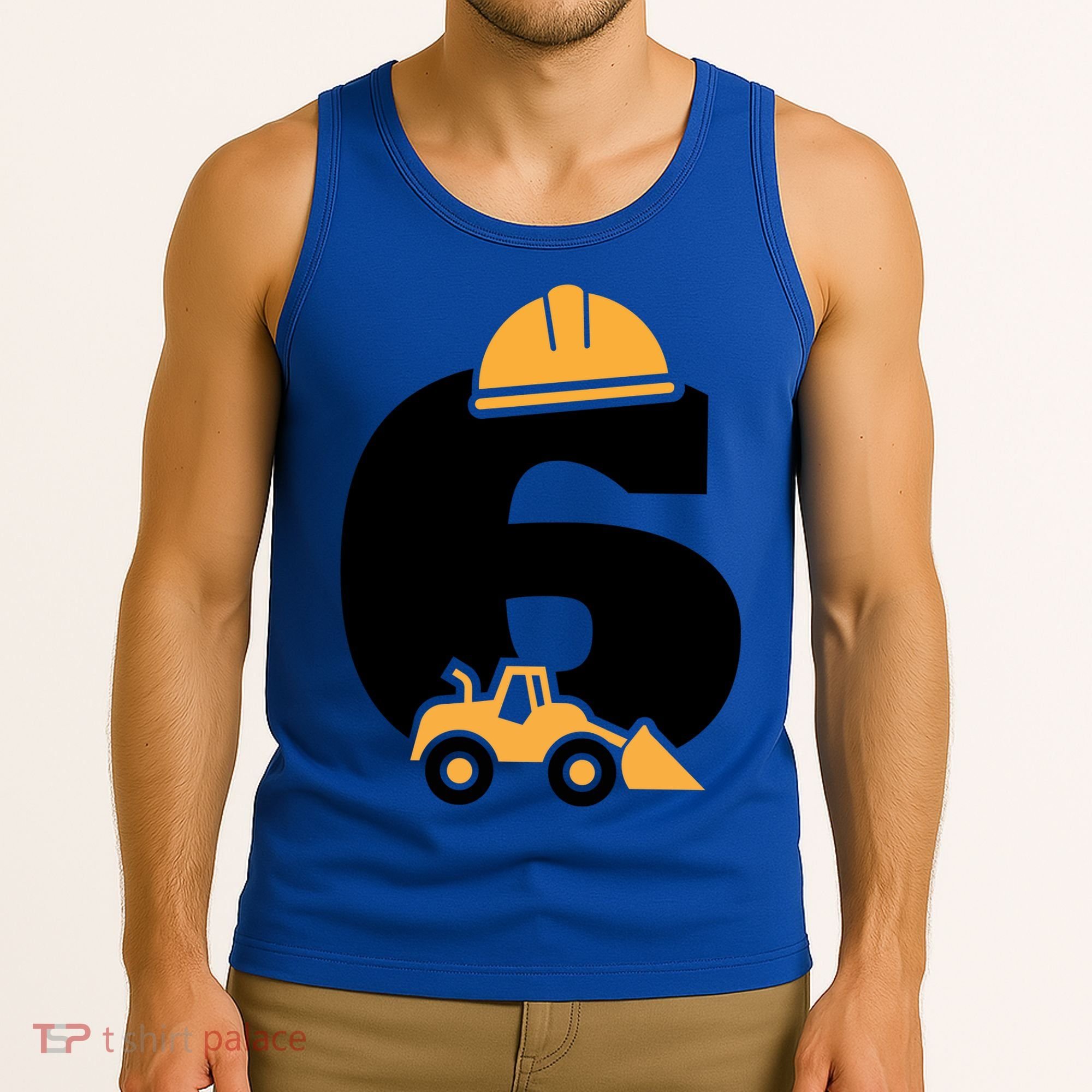 6th Birthday Construction Gift For Birthday Boy Tank Top