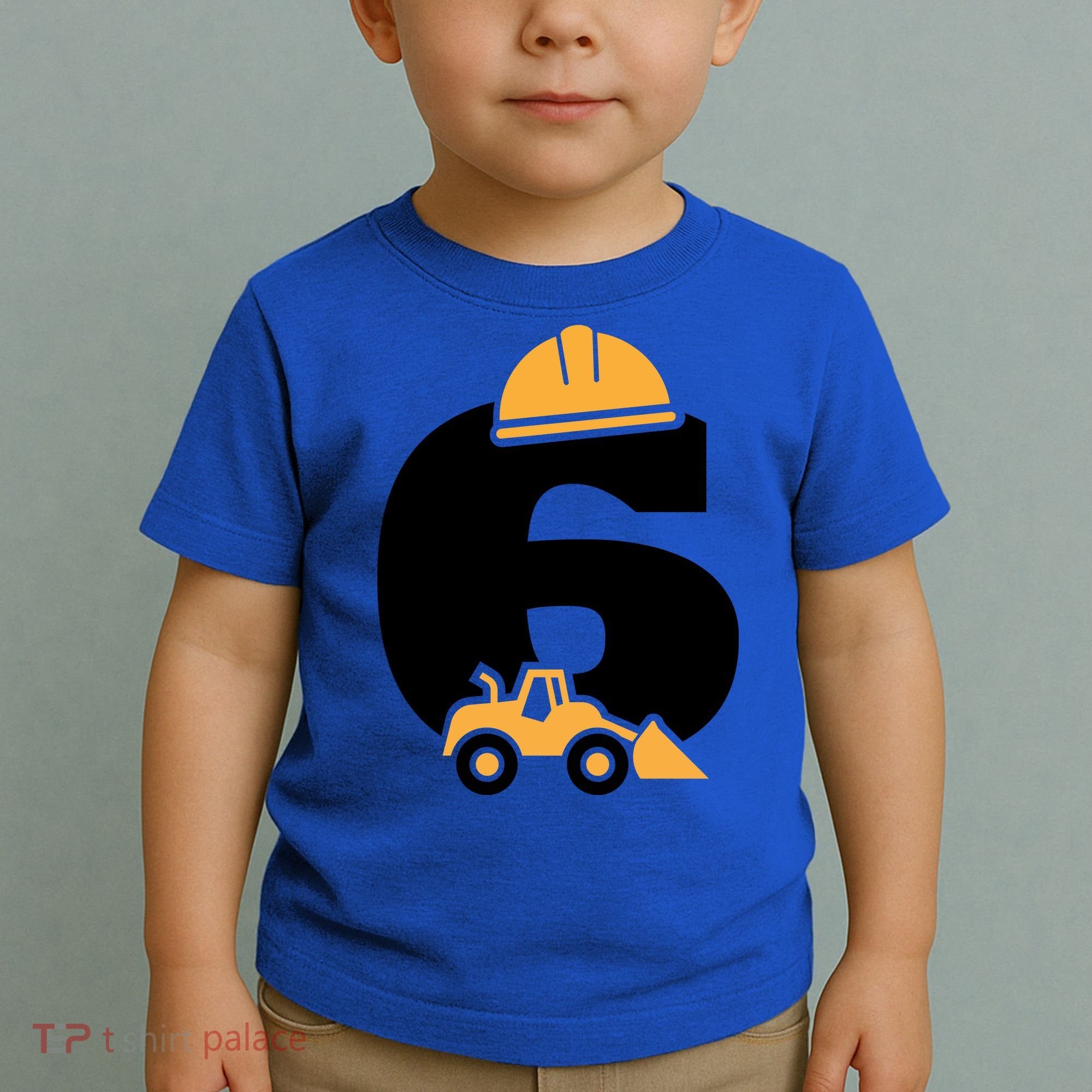  6th Birthday Construction Gift For Birthday Boy Toddler T-Shirt