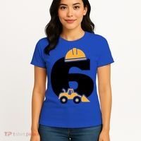  6th Birthday Construction Gift For Birthday Boy Women's T-Shirt thumb 4