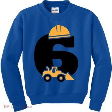  6th Birthday Construction Gift For Birthday Boy Kids Sweatshirt