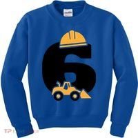  6th Birthday Construction Gift For Birthday Boy Kids Sweatshirt thumb 0