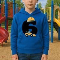  6th Birthday Construction Gift For Birthday Boy Kids Hoodie thumb 2