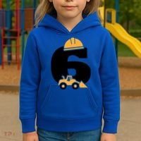  6th Birthday Construction Gift For Birthday Boy Kids Hoodie thumb 3